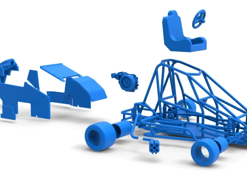 Quarter Midget Scale 1 to 16 3D Print Model