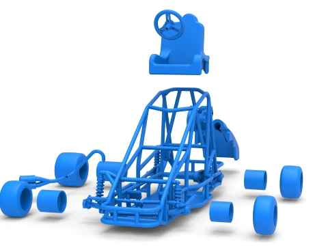 Quarter Midget Base Scale 1 to 16 3D Print Model