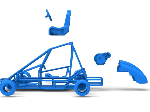 Quarter Midget Base Scale 1 to 16 3D Print Model