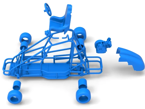 Quarter Midget Base Scale 1 to 16 3D Print Model