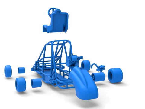 Quarter Midget Base Scale 1 to 16 3D Print Model
