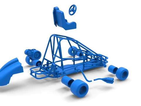 Quarter Midget Base Scale 1 to 16 3D Print Model