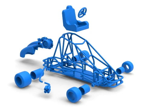 Quarter Midget Base Scale 1 to 16 3D Print Model