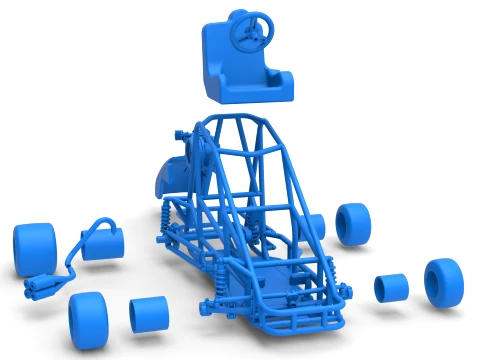 Quarter Midget Base Scale 1 to 16 3D Print Model