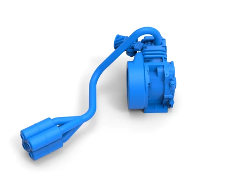 Engine of Quarter Midget Scale 1 to 16 3D Print Model
