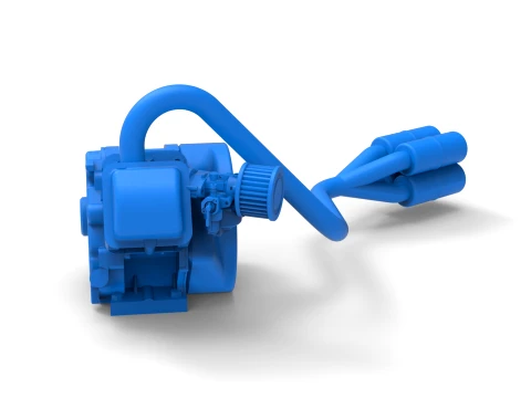 Engine of Quarter Midget Scale 1 to 16 3D Print Model