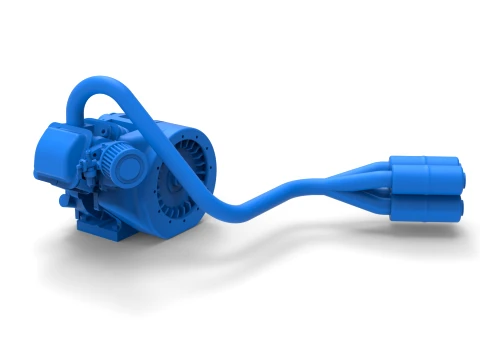 Engine of Quarter Midget Scale 1 to 16 3D Print Model