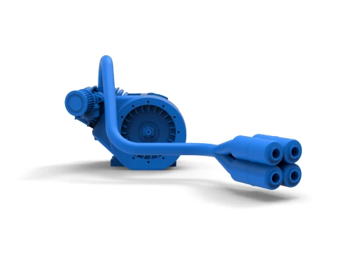Engine of Quarter Midget Scale 1 to 16 3D Print Model