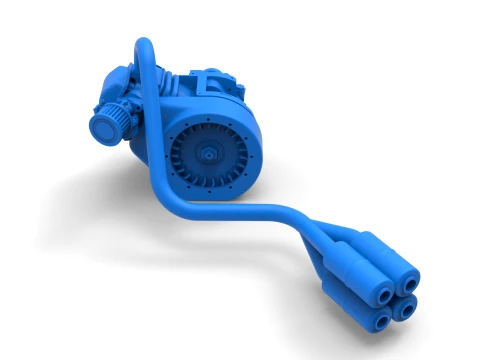 Engine of Quarter Midget Scale 1 to 16 3D Print Model