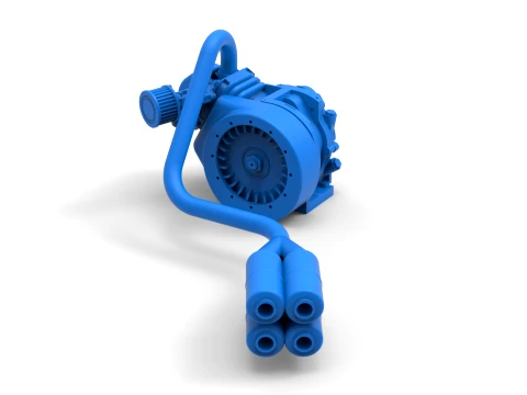 Engine of Quarter Midget Scale 1 to 16 3D Print Model