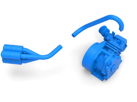 Engine of Quarter Midget Scale 1 to 16 3D Print Model
