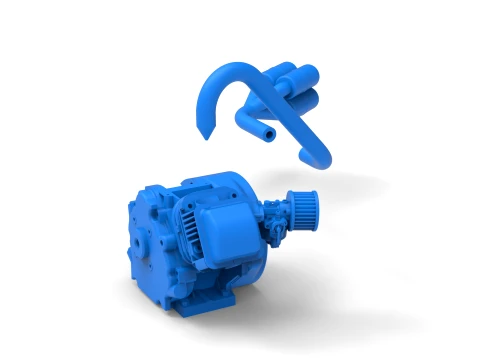Engine of Quarter Midget Scale 1 to 16 3D Print Model