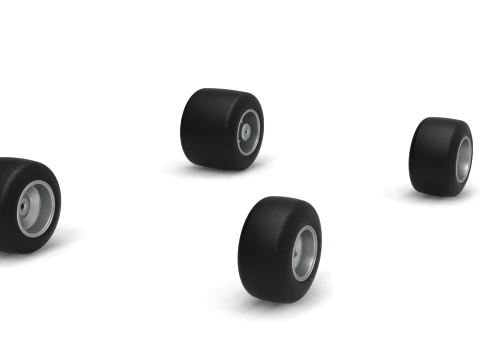 Wheel Set of Quarter Midget Scale 1 to 16 3D Print Model