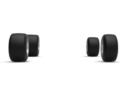 Wheel Set of Quarter Midget Scale 1 to 16 3D Print Model
