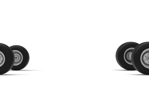 Wheel Set of Quarter Midget Scale 1 to 16 3D Print Model