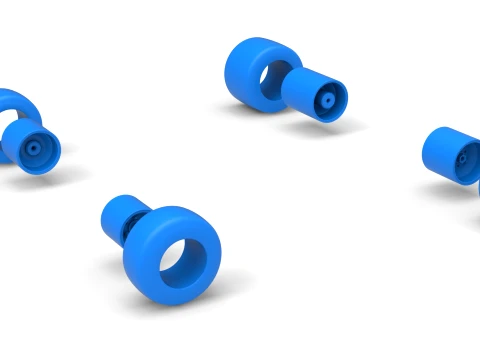 Wheel Set of Quarter Midget Scale 1 to 16 3D Print Model