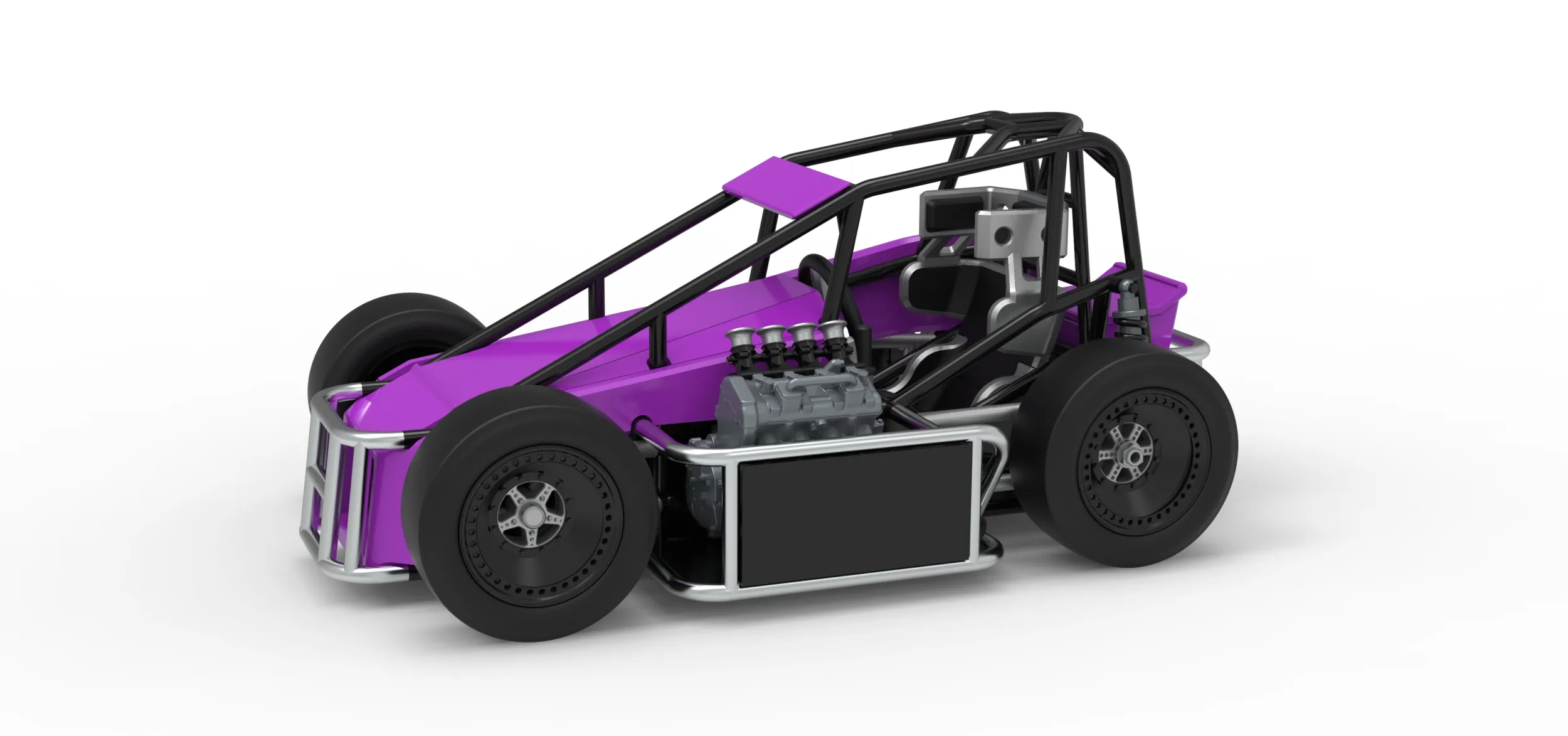 Three Quarter Midget Scale 1 to 25 3D Print Model .c4d .max .obj .3ds .fbx .stl .blend