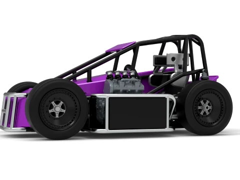 Three Quarter Midget Scale 1 to 25 3D Print Model
