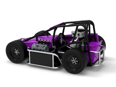 Three Quarter Midget Scale 1 to 25 3D Print Model