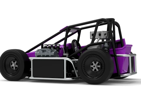 Three Quarter Midget Scale 1 to 25 3D Print Model