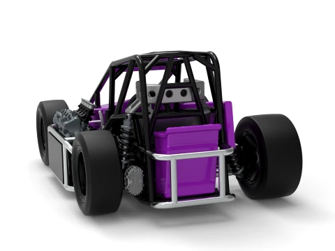 Three Quarter Midget Scale 1 to 25 3D Print Model