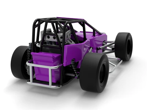 Three Quarter Midget Scale 1 to 25 3D Print Model