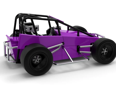 Three Quarter Midget Scale 1 to 25 3D Print Model