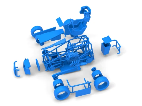 Three Quarter Midget Scale 1 to 25 3D Print Model
