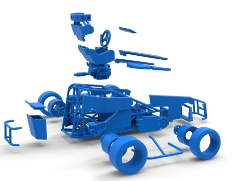 Three Quarter Midget Scale 1 to 25 3D Print Model