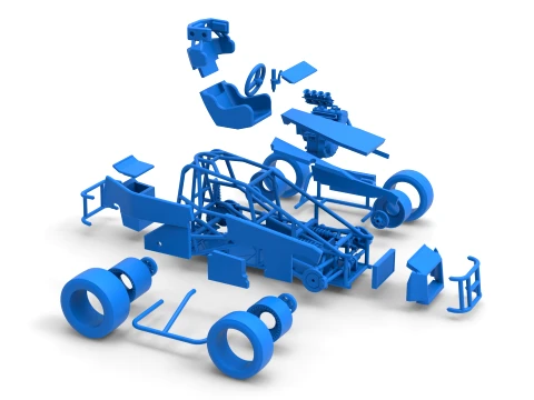 Three Quarter Midget Scale 1 to 25 3D Print Model