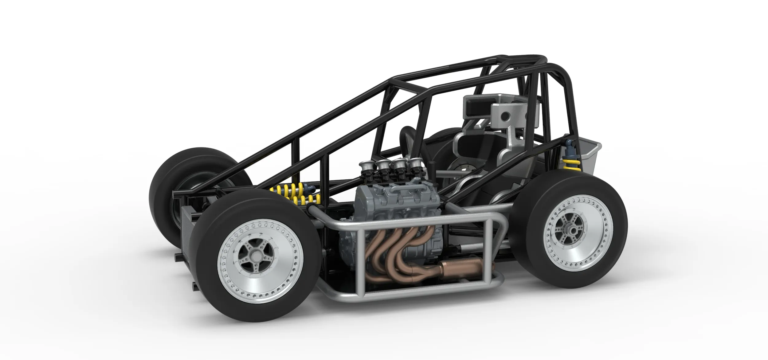 Three Quarter Midget Base Scale 1 to 25 3D Print Model .c4d .max .obj .3ds .fbx .stl .blend