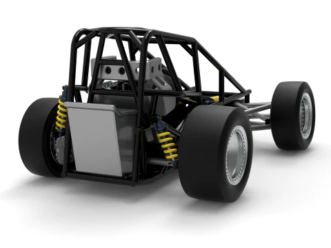 Three Quarter Midget Base Scale 1 to 25 3D Print Model