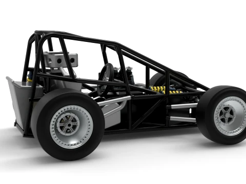 Three Quarter Midget Base Scale 1 to 25 3D Print Model