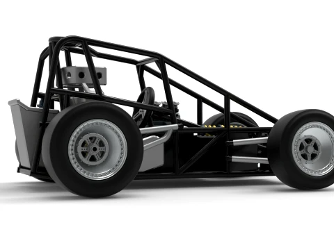 Three Quarter Midget Base Scale 1 to 25 3D Print Model