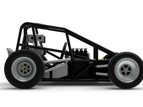 Three Quarter Midget Base Scale 1 to 25 3D Print Model