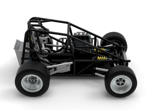 Three Quarter Midget Base Scale 1 to 25 3D Print Model