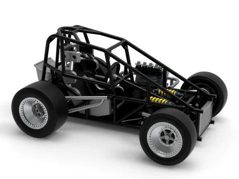 Three Quarter Midget Base Scale 1 to 25 3D Print Model