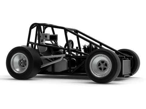 Three Quarter Midget Base Scale 1 to 25 3D Print Model