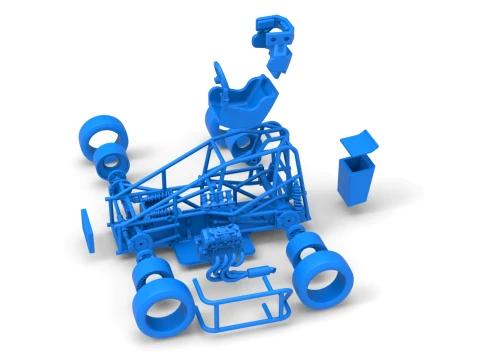 Three Quarter Midget Base Scale 1 to 25 3D Print Model