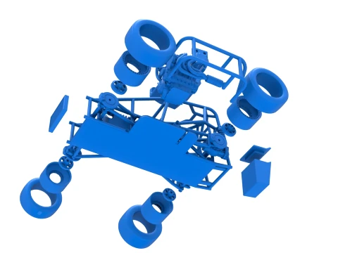 Three Quarter Midget Base Scale 1 to 25 3D Print Model