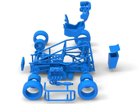 Three Quarter Midget Base Scale 1 to 25 3D Print Model
