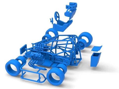 Three Quarter Midget Base Scale 1 to 25 3D Print Model