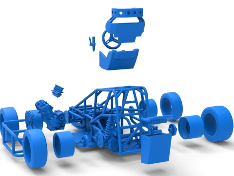 Three Quarter Midget Base Scale 1 to 25 3D Print Model
