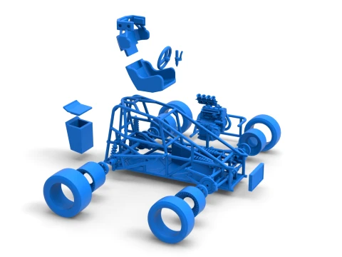 Three Quarter Midget Base Scale 1 to 25 3D Print Model
