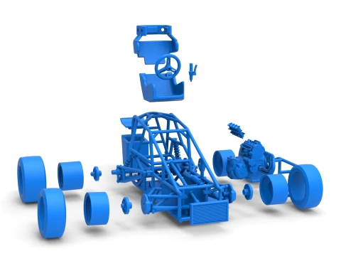 Three Quarter Midget Base Scale 1 to 25 3D Print Model