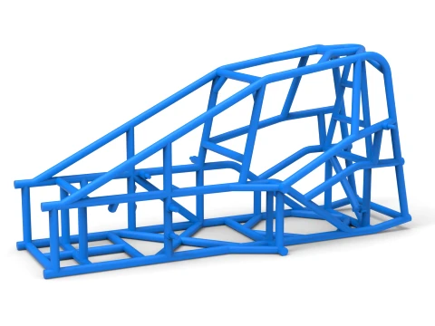 Frame of Three Quarter Midget Scale 1 to 25 3D Print Model