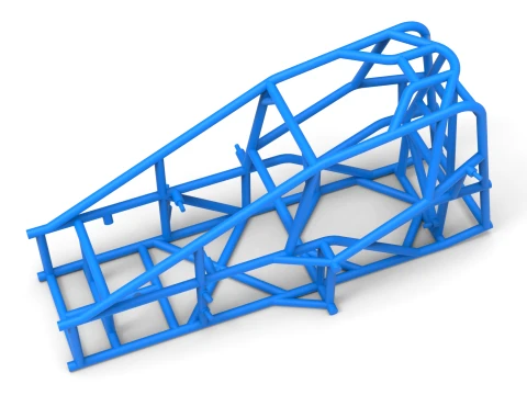 Frame of Three Quarter Midget Scale 1 to 25 3D Print Model
