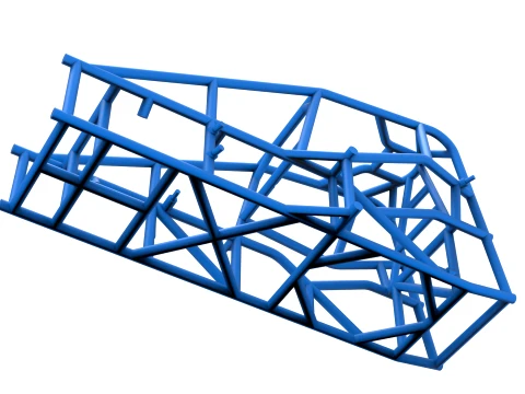 Frame of Three Quarter Midget Scale 1 to 25 3D Print Model
