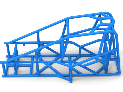 Frame of Three Quarter Midget Scale 1 to 25 3D Print Model
