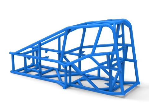 Frame of Three Quarter Midget Scale 1 to 25 3D Print Model